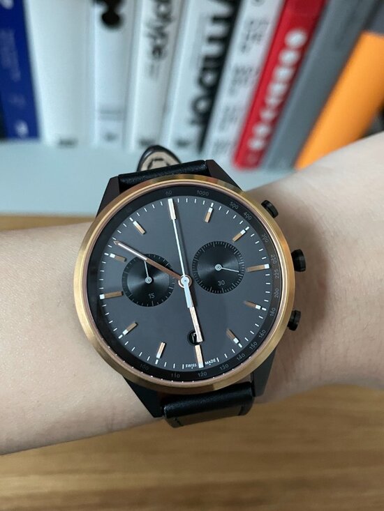 Uniform Wares C41 Chronograph Watch in PVD Rose Gold main image 3